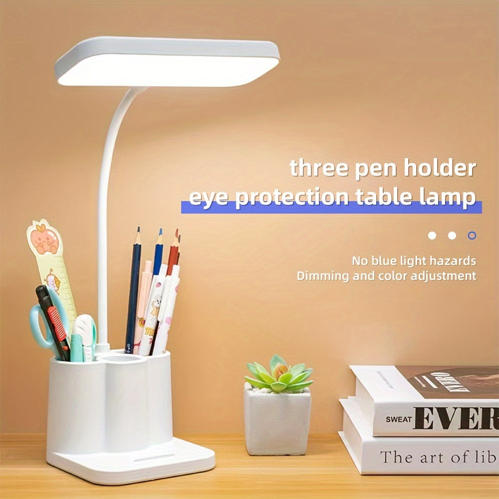 Adjustable LED Desk Lamp with USB Charging