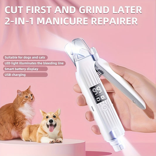 Rechargeable LED Pet Nail Grinder Tool