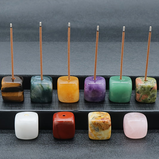 Natural Crystal Agate Incense Holders Set