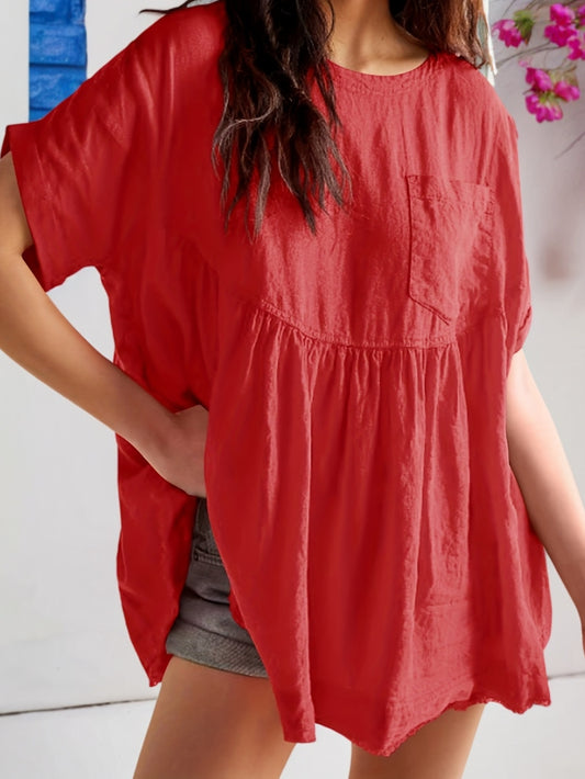 Plus Size Summer Babydoll Tops for Women