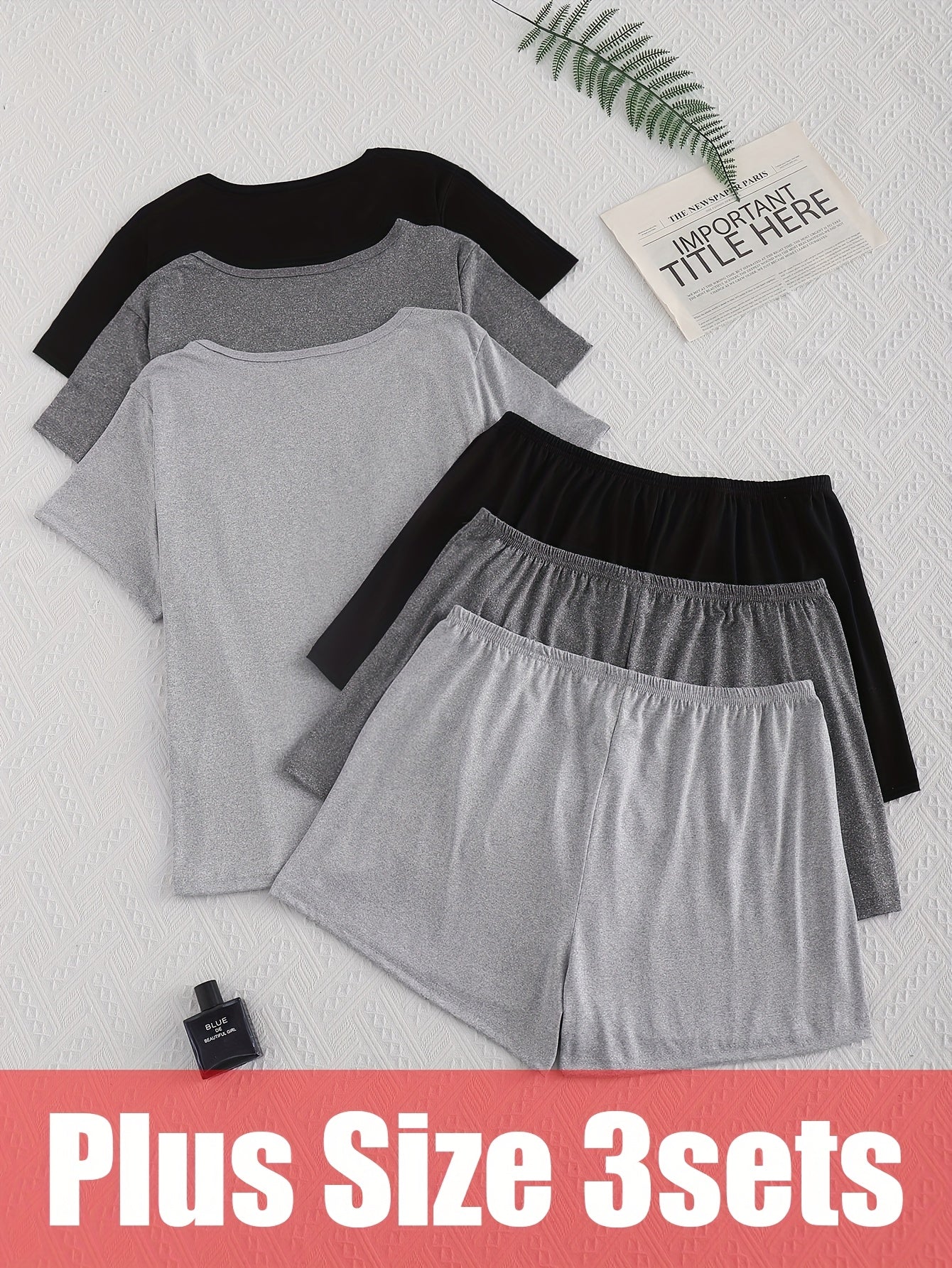 Plus Size Women’s Silky Lounge Set