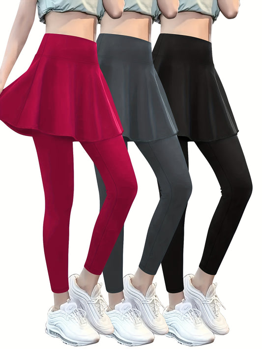High Waist Yoga Leggings 3-Pack With Pockets