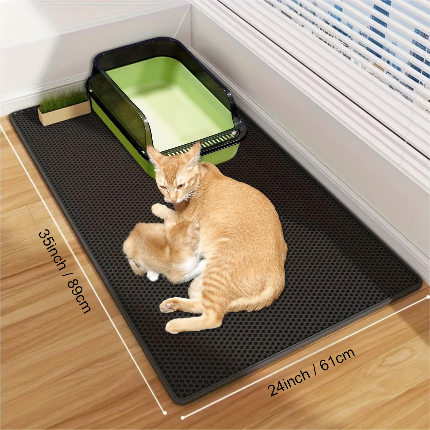 Large Honeycomb Cat Litter Mat Easy Clean