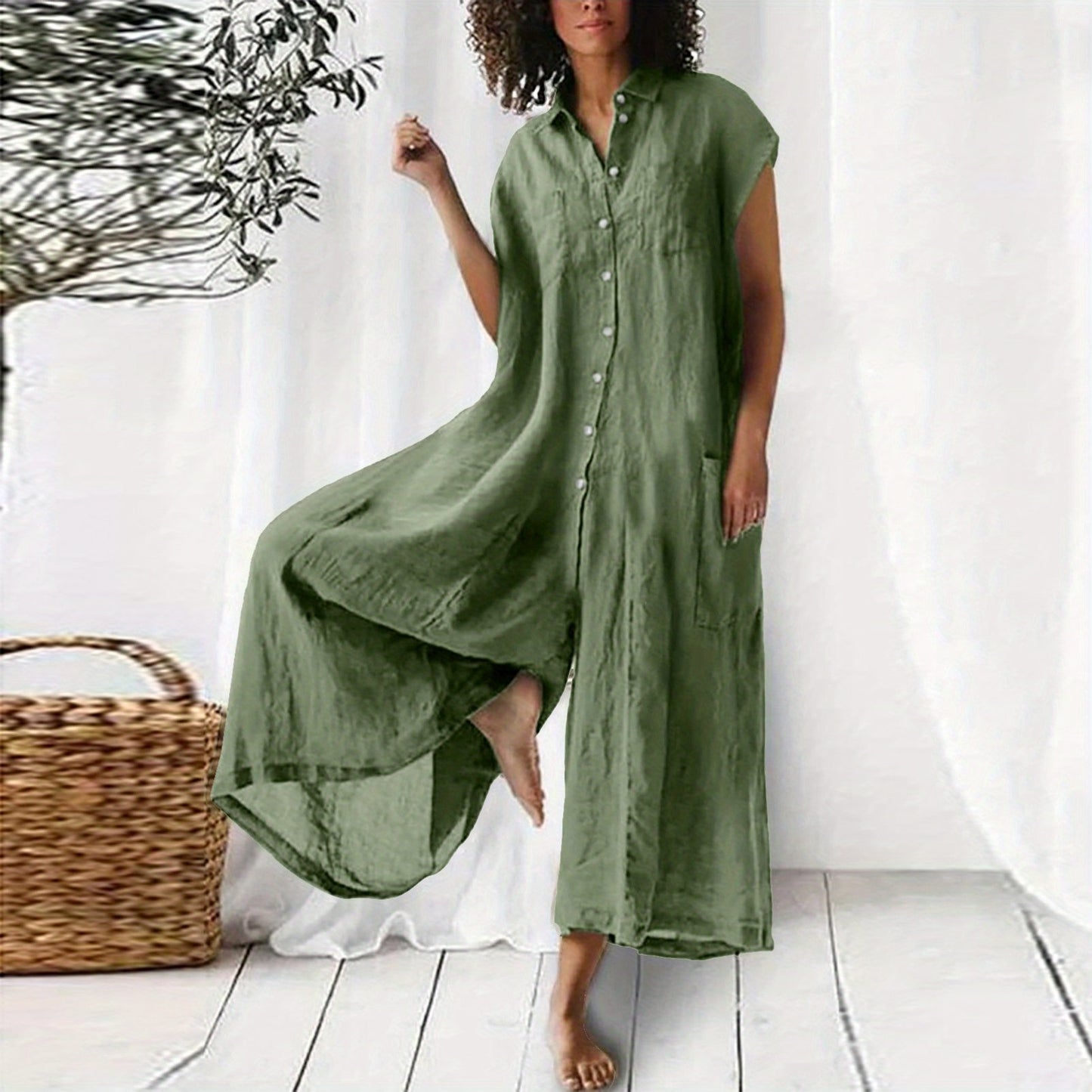 Women’s Cotton Large One-Piece Overalls