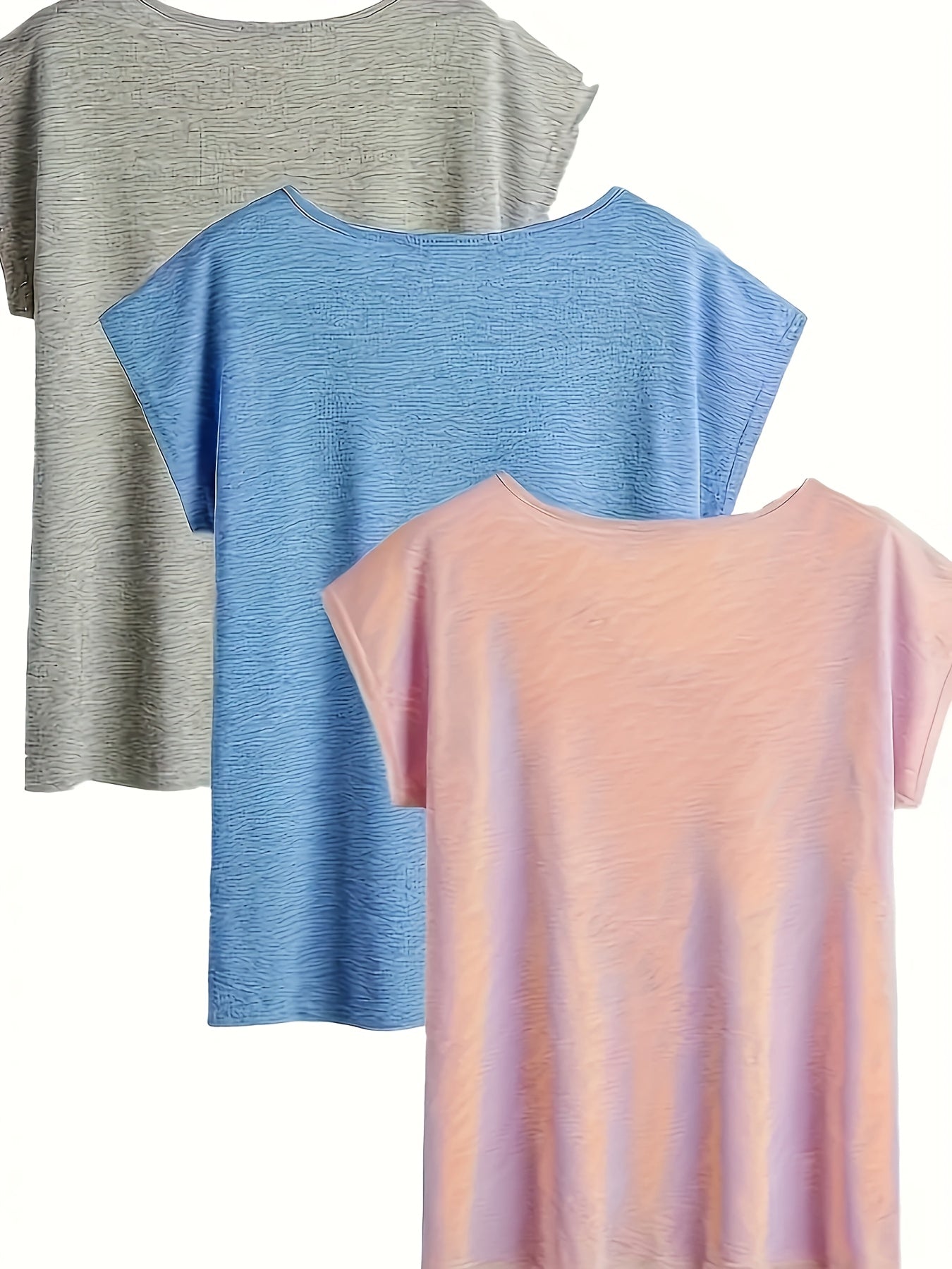 SINHOON Women's V-Neck Casual T-Shirts 3-Pack