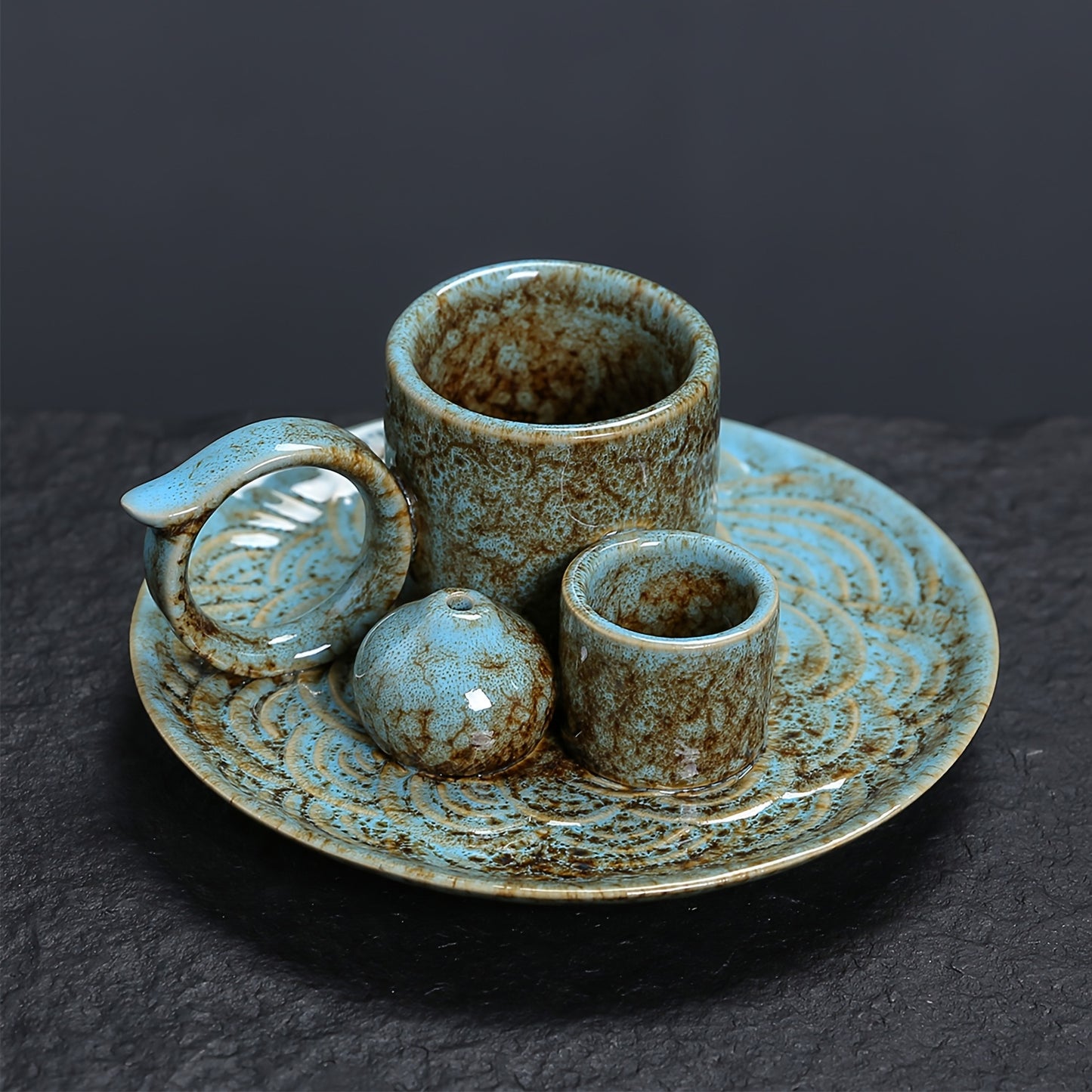 Premium Ceramic Incense Burner With Handle