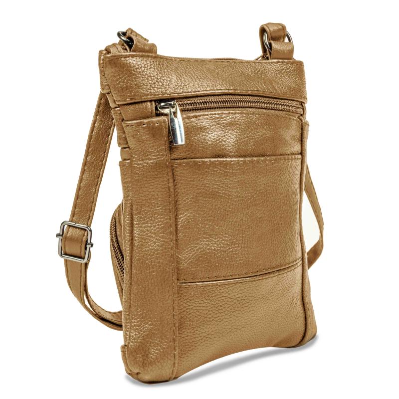 Genuine Leather Crossbody Handbag in Multiple Colors