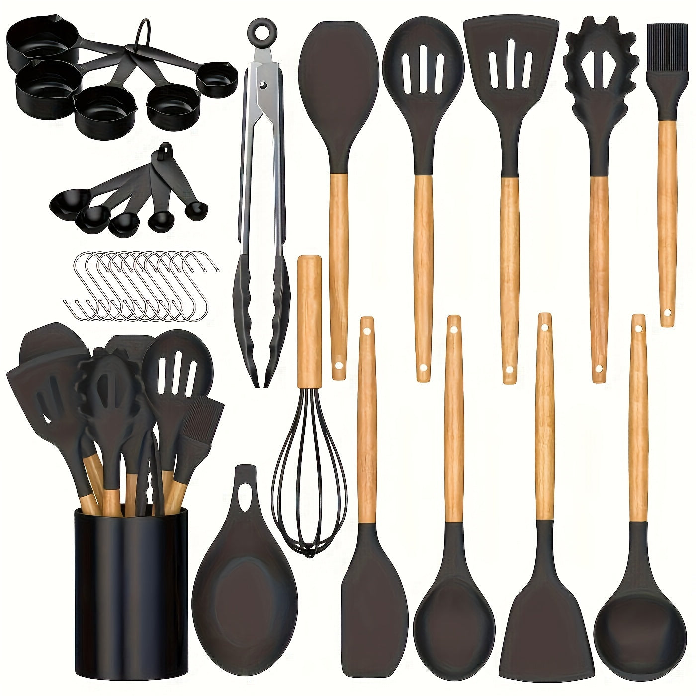 Silicone Kitchen Utensil Set 33 Pieces