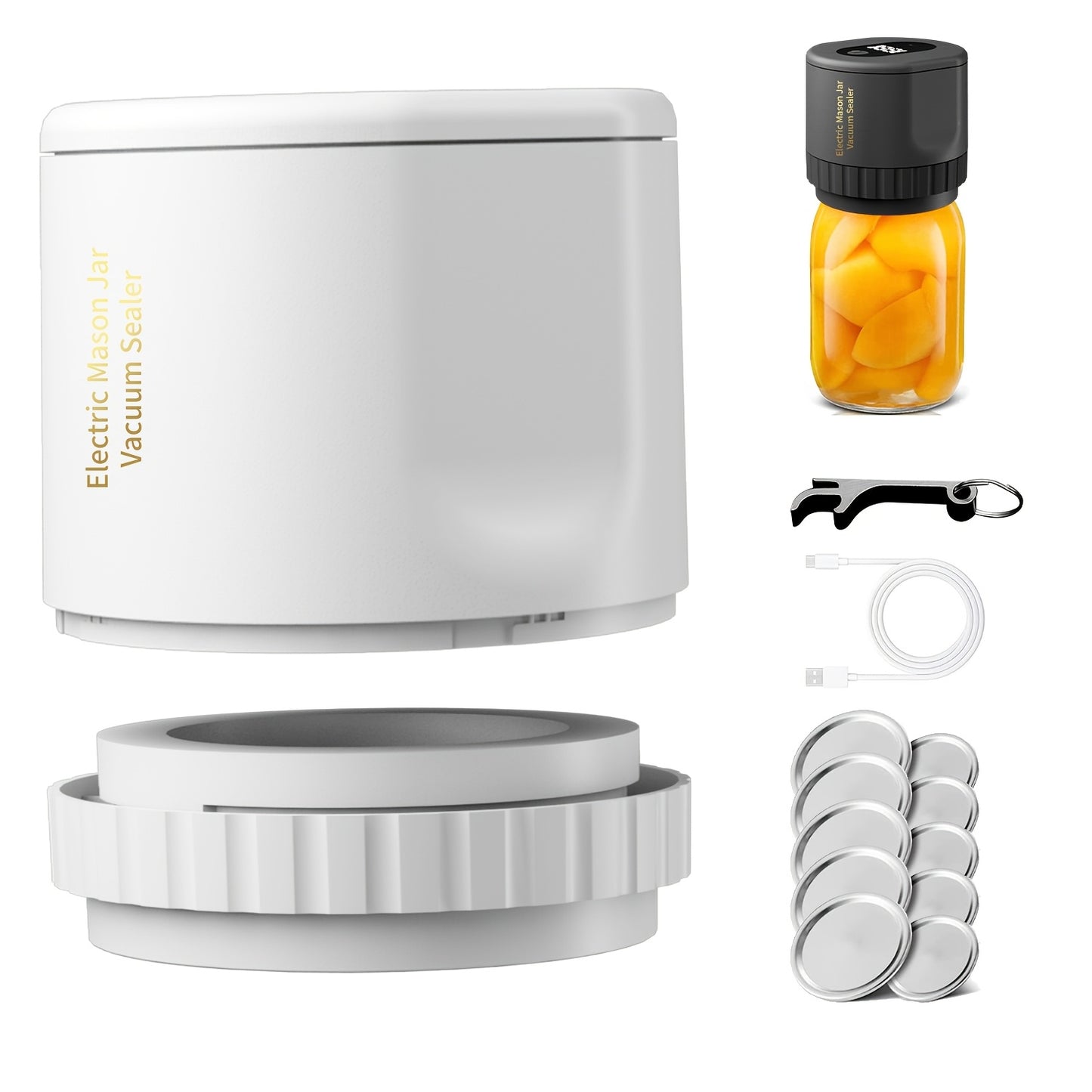 Electric Vacuum Sealing Kit for Mason Jars