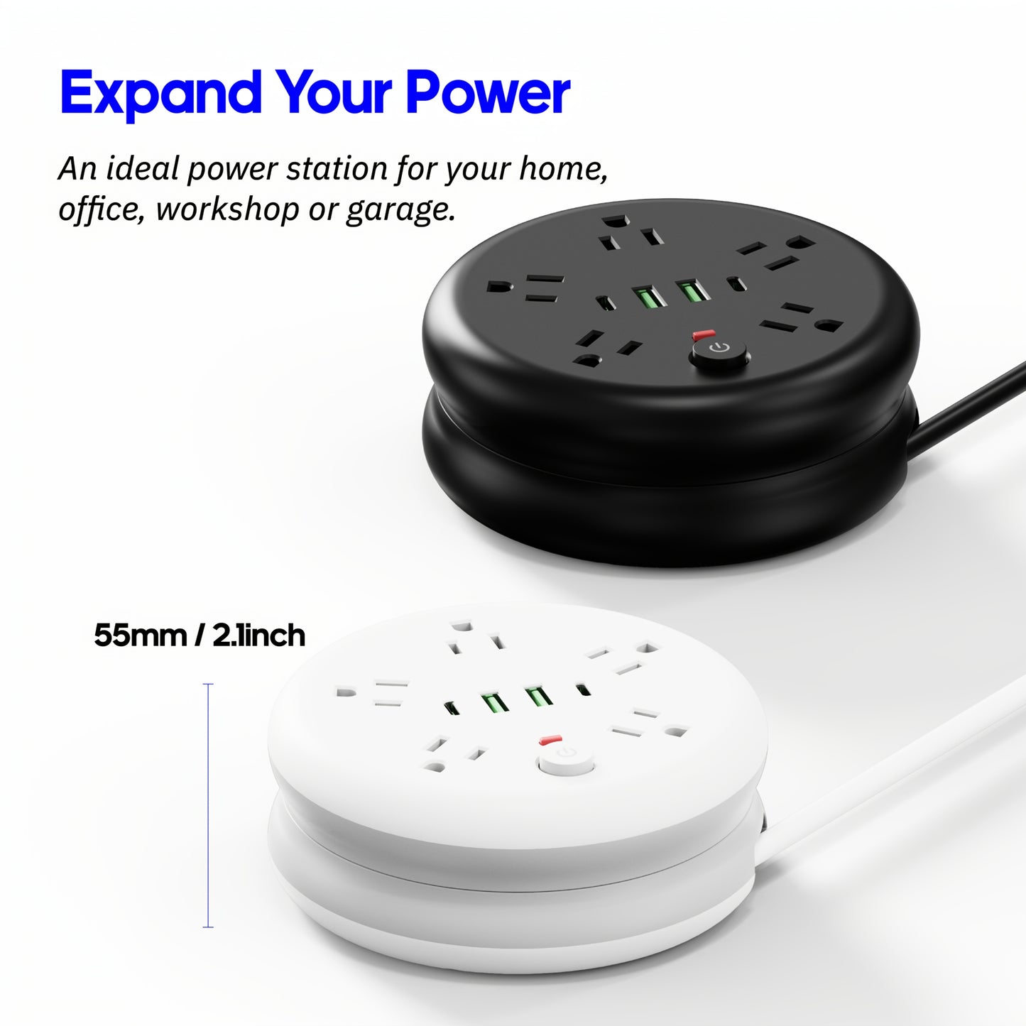 78.74 Foot Power Strip With USB Ports