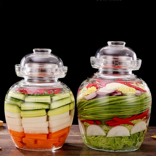 Traditional Glass Fermentation Jar with Water Seal
