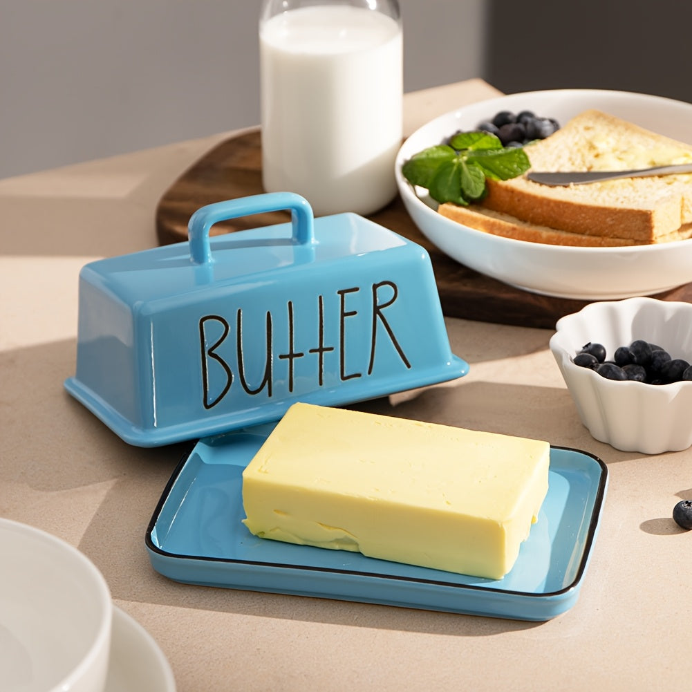 Ceramic Butter Dish With Lid and Handle
