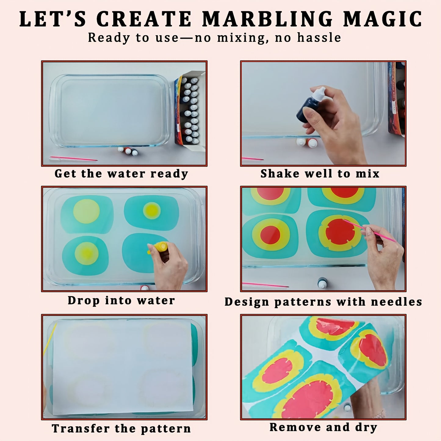 Magic Water Marbling Paint Art Kit