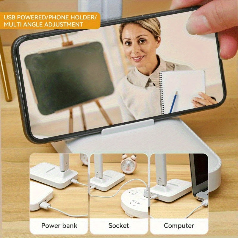 Foldable Touch Control Desk Lamp with Charger