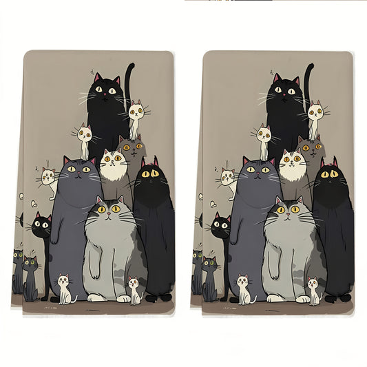 Black Cat Kitchen Towels Set of Two