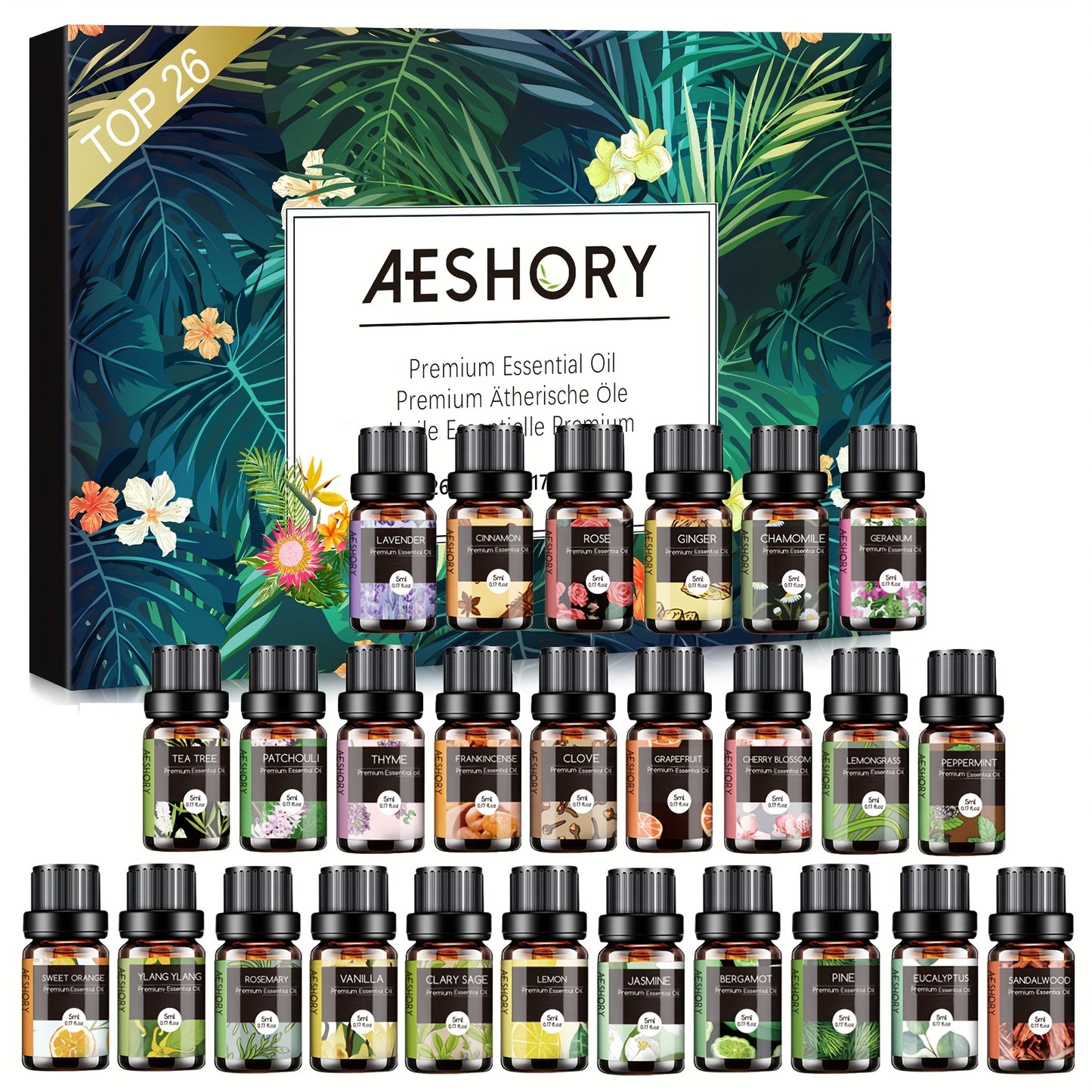 Essential Oils Aromatherapy Kit 12 Pieces 26 Pieces 32 Pieces 48 Pieces Essential Oils Set Aromatherapy Kit for Diffuser Humidifier Candle Making Best Valentines Day Gift