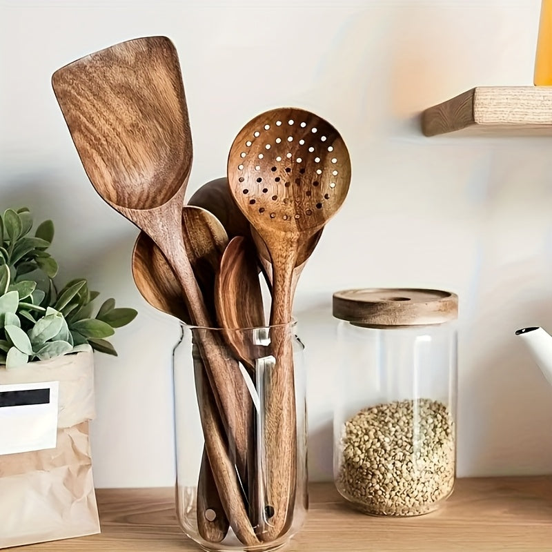 Wooden Cooking Spoons Set of 10