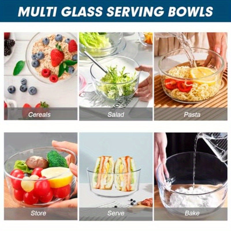 Round Glass Storage Containers Set of 8 Perfect for Food Storage