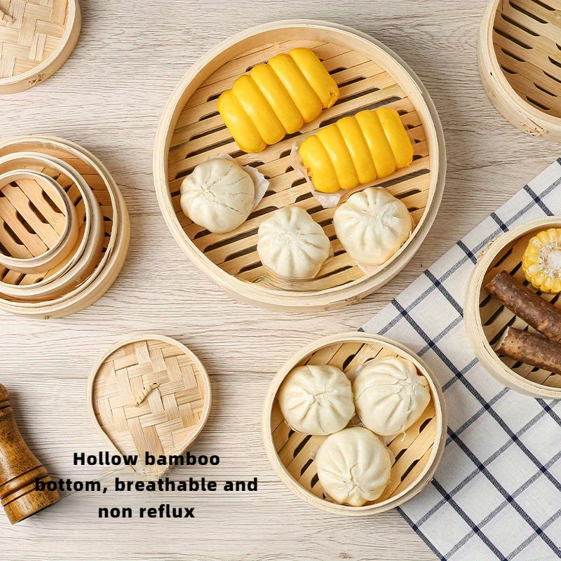 Bamboo Steamer Basket for Dumplings and Asian Cuisine