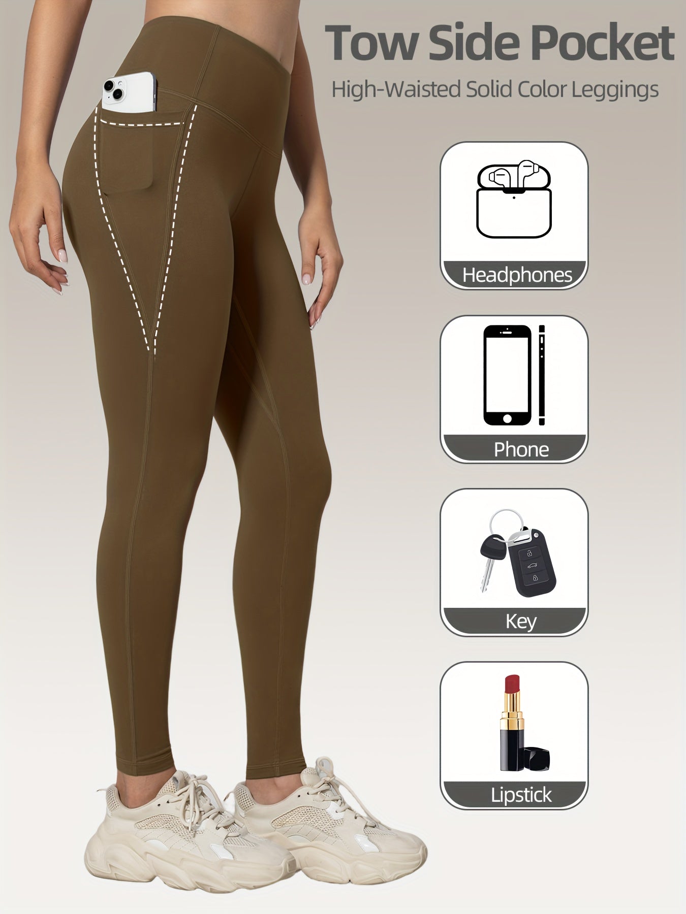 High Waist Yoga Leggings with Pockets