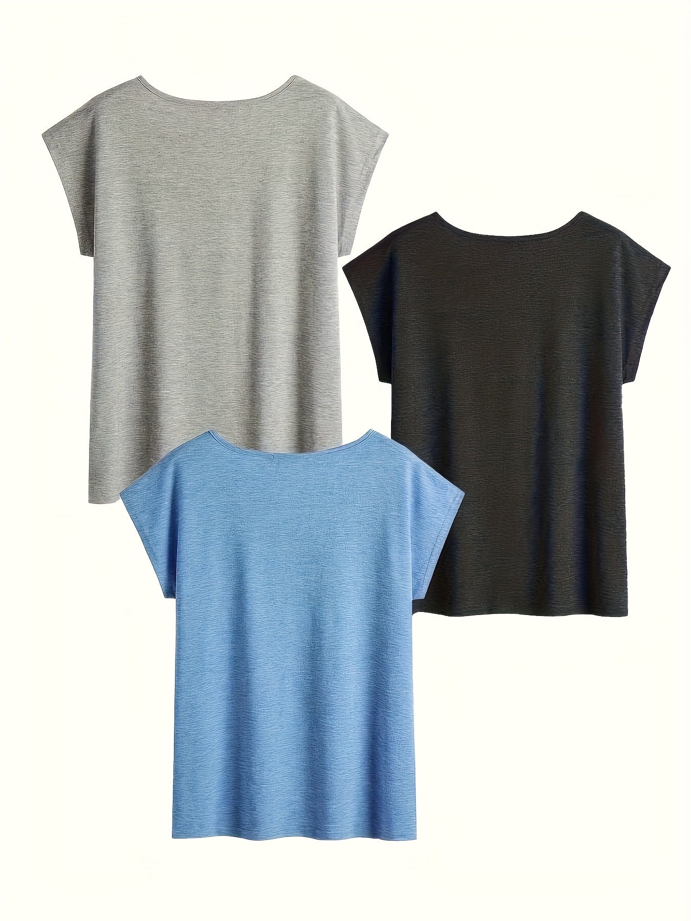 SINHOON Women's V-Neck Casual T-Shirts 3-Pack