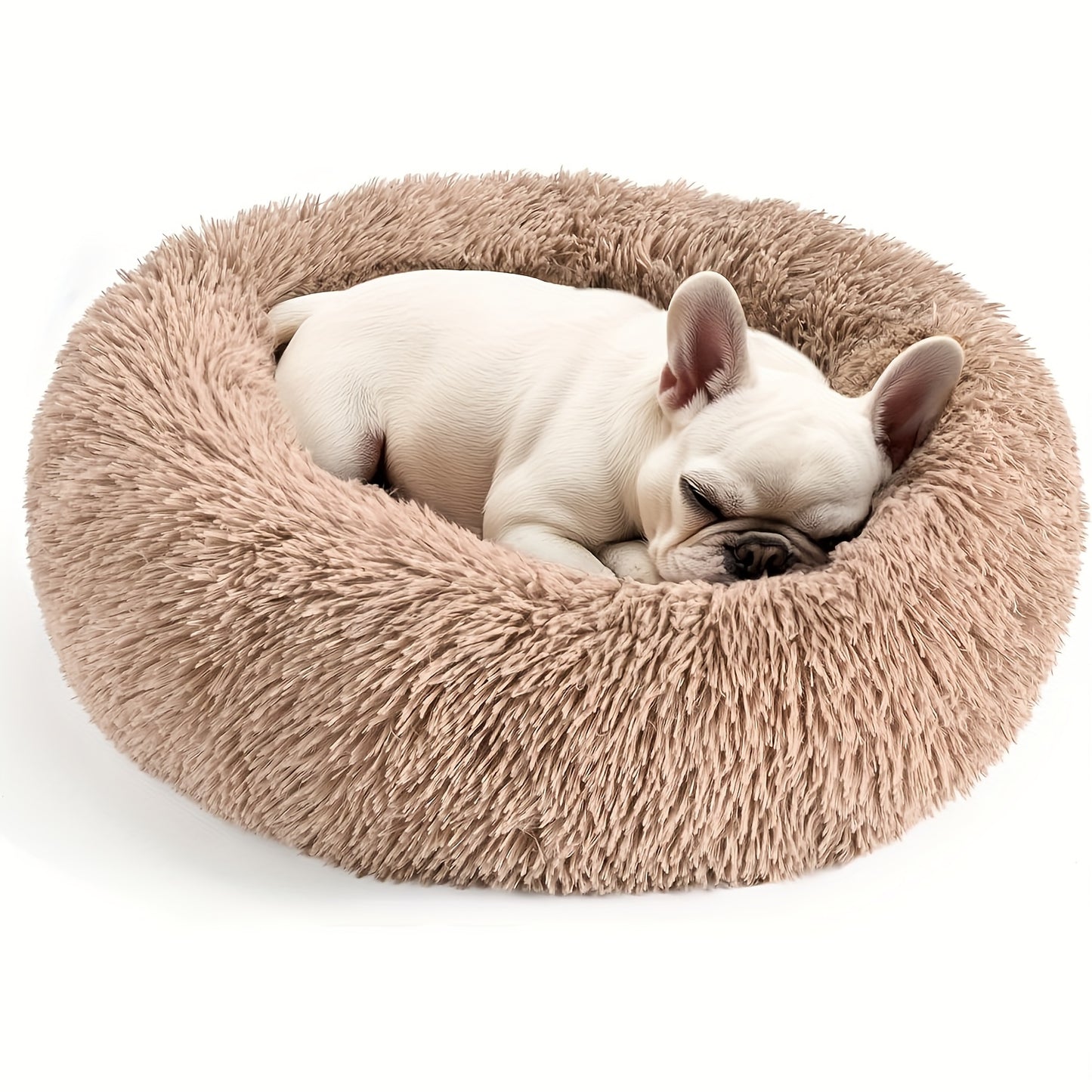 Calming Donut Pet Bed for Dogs and Cats