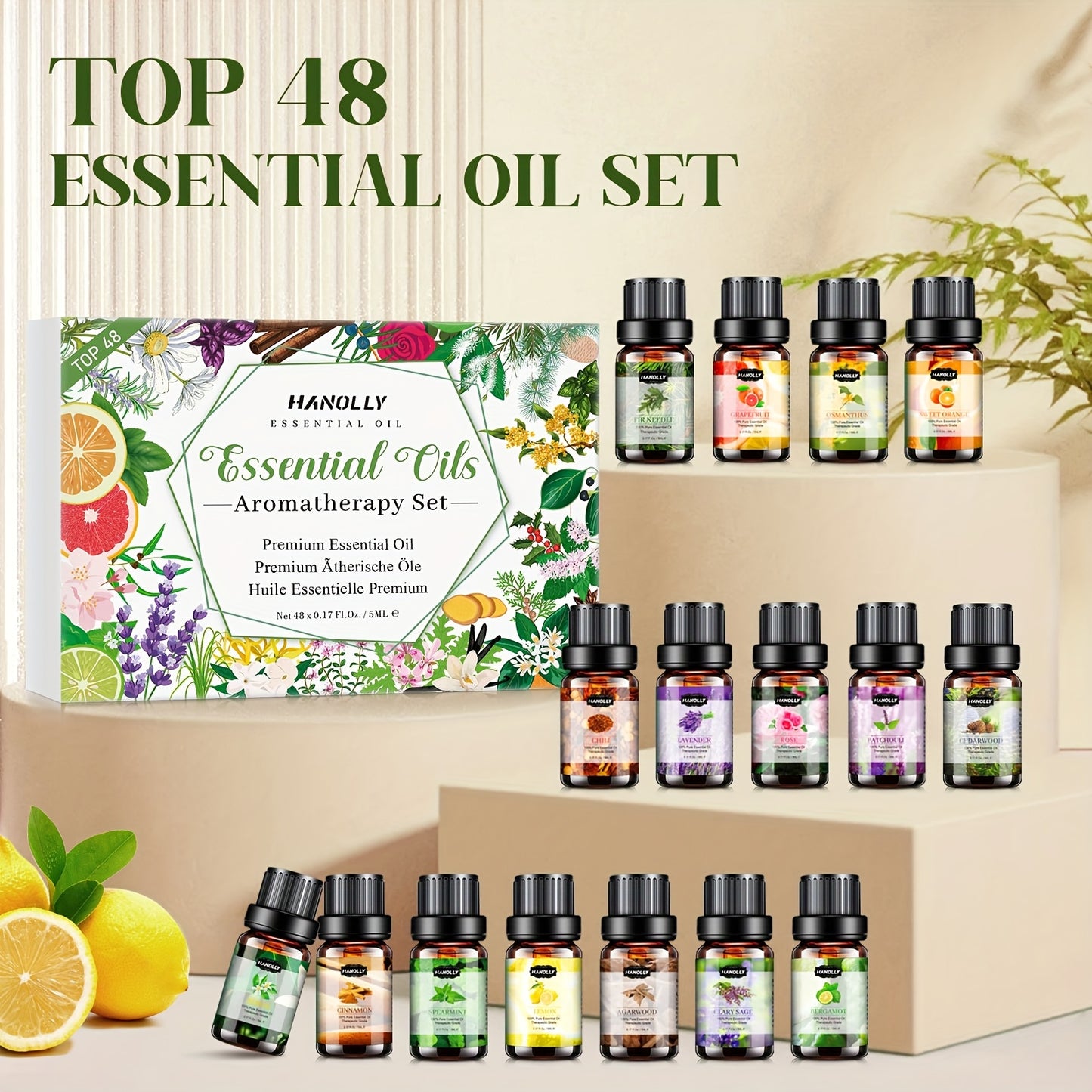 Essential Oils Aromatherapy Kit 12 Pieces 26 Pieces 32 Pieces 48 Pieces Essential Oils Set Aromatherapy Kit for Diffuser Humidifier Candle Making Best Valentines Day Gift