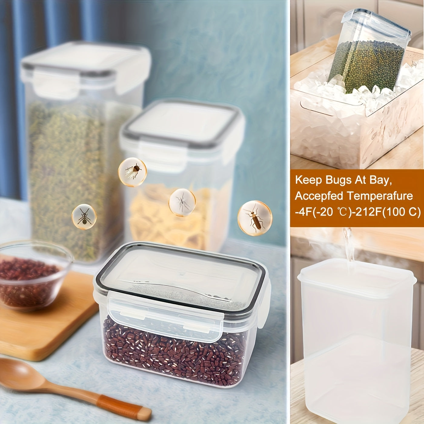 TUDOCCY 24pcs Geometric Kitchen Organizer Set