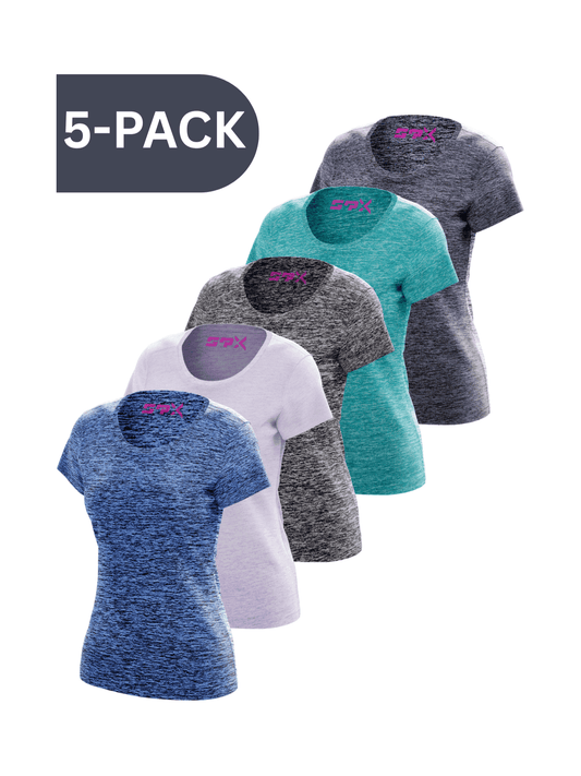 Women's Quick Dry Activewear T Shirts 5 Pack