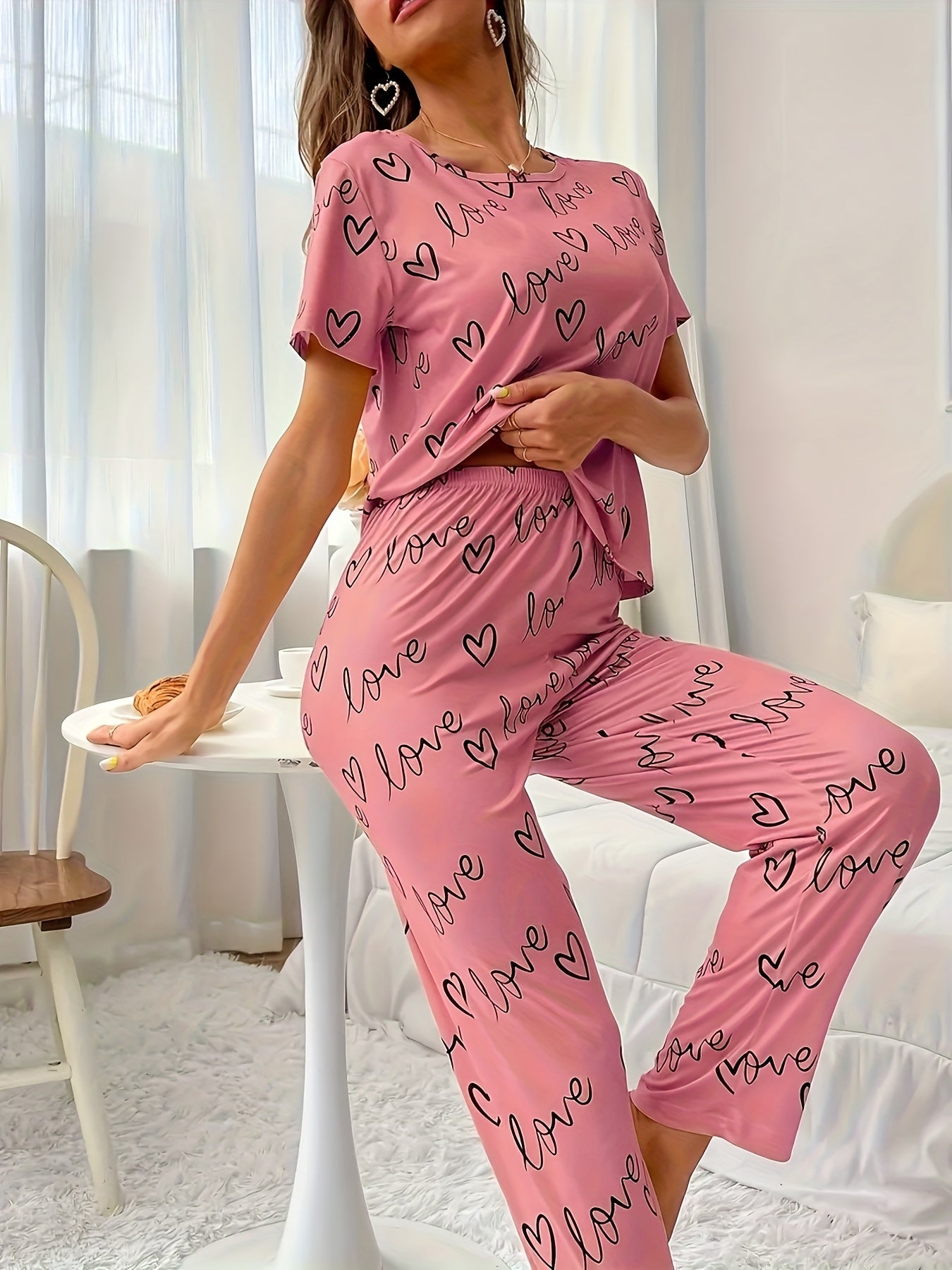 Casual Women's Pajama Set for Sleeping