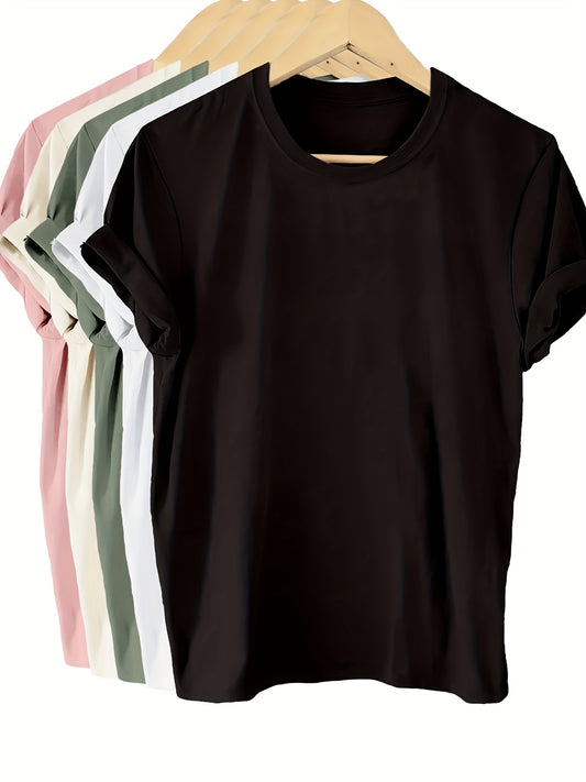 5-Pack Women's Cotton Casual T-Shirts