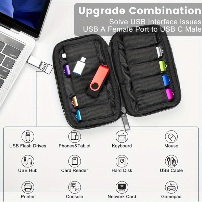 USB Flash Drive Set with USB-C Adapters