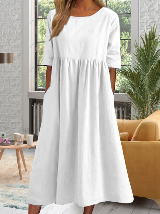 Plus Size Women's Linen Casual Dress