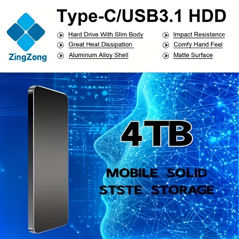 4TB Ultra-Fast Portable SSD External Drive