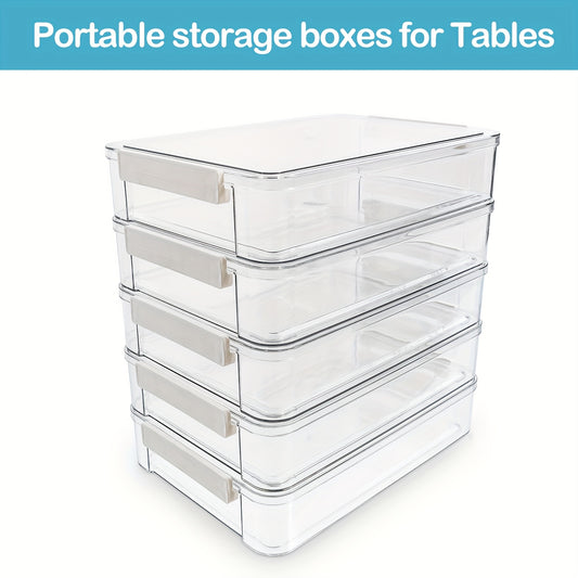 Clear Plastic Storage Boxes Set of Five