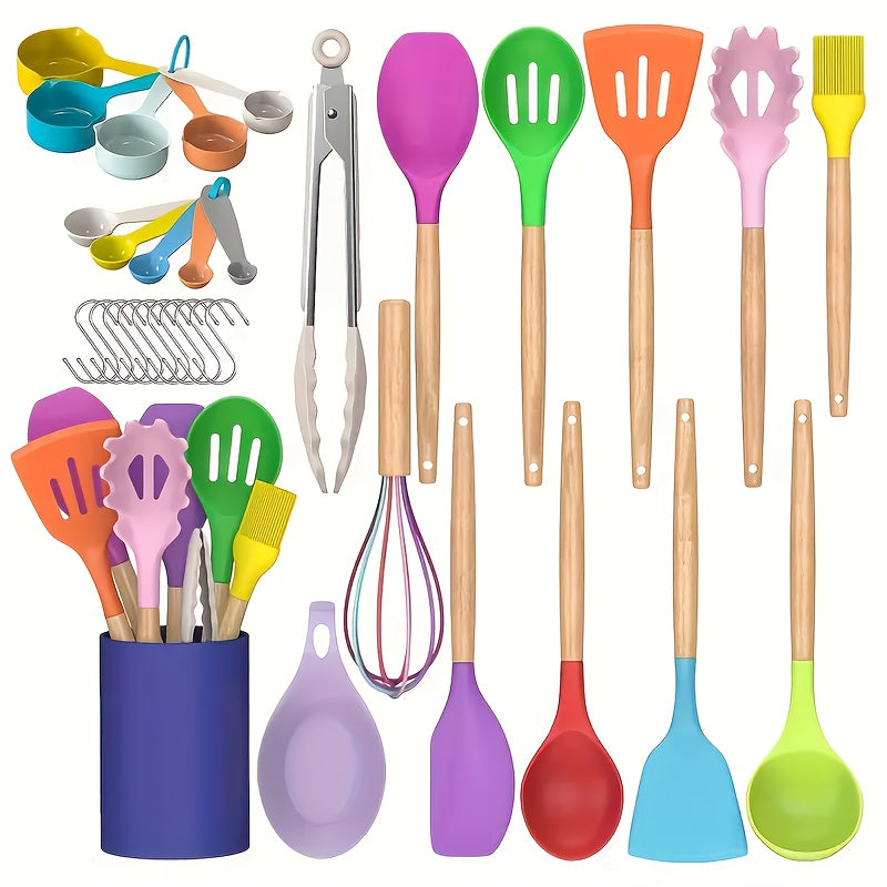 Silicone Kitchen Utensil Set 33 Pieces