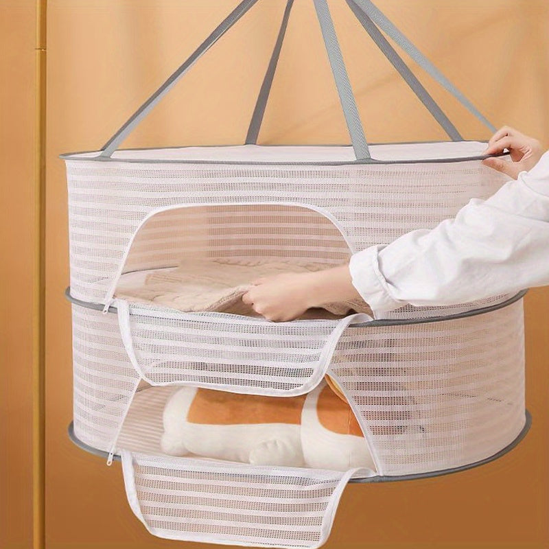 Foldable 3 Layer Herb Drying Rack Mesh Net