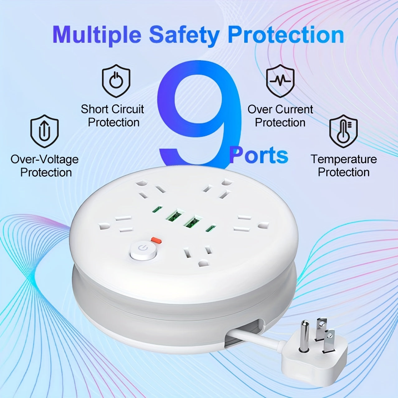 78.74 Foot Power Strip With USB Ports