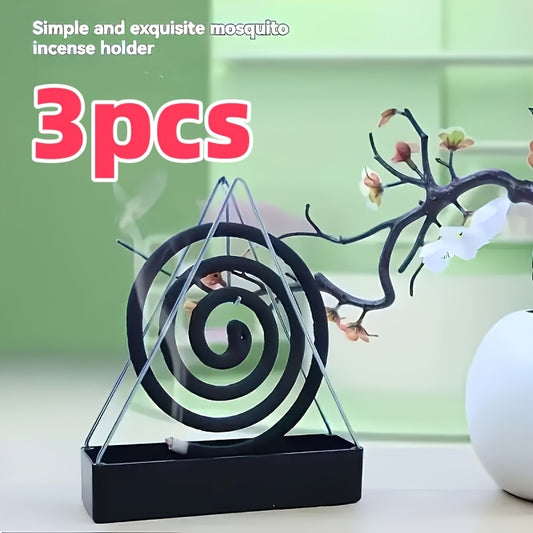 Elegant Cast Iron Mosquito Coil Burners Set