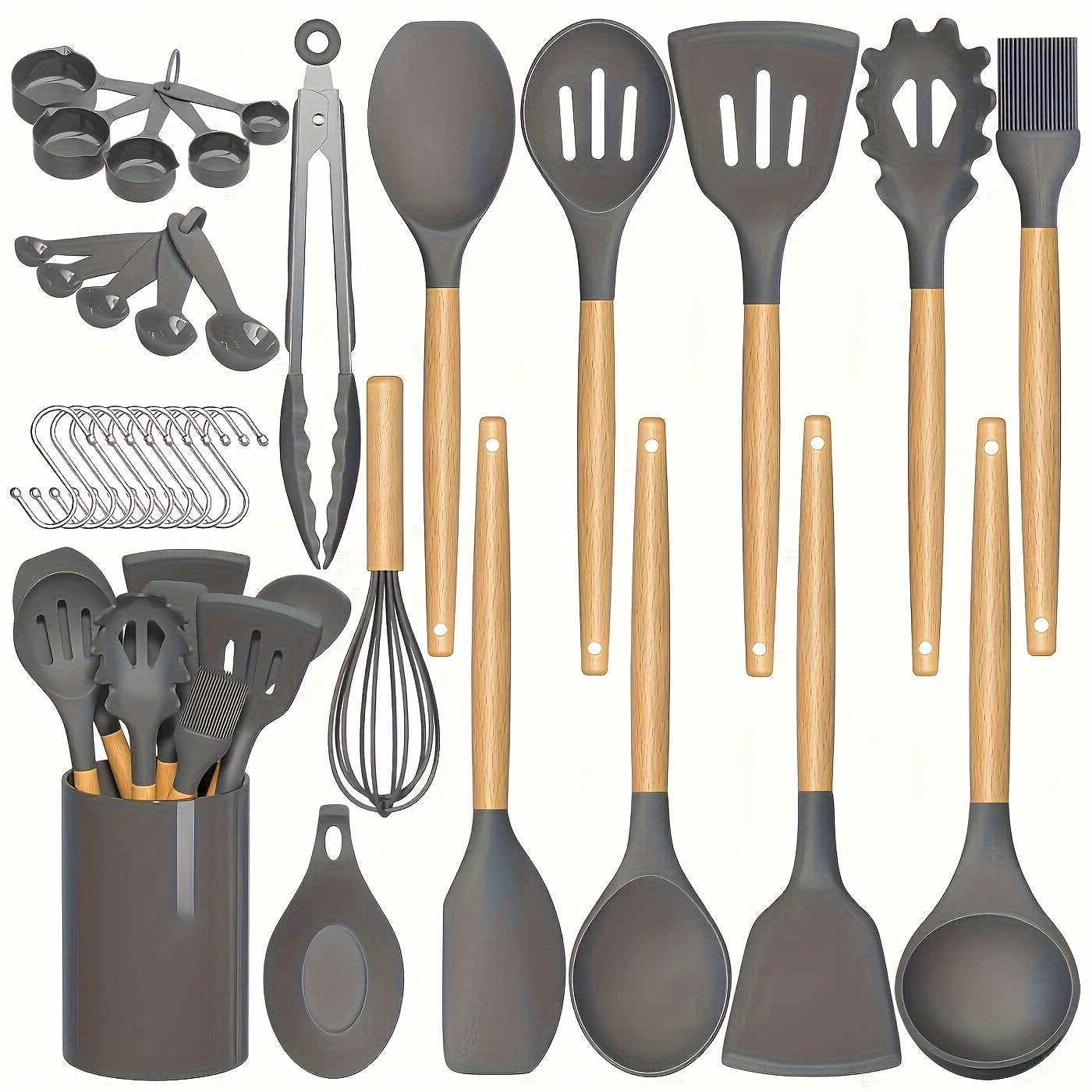 Silicone Kitchen Utensil Set 33 Pieces