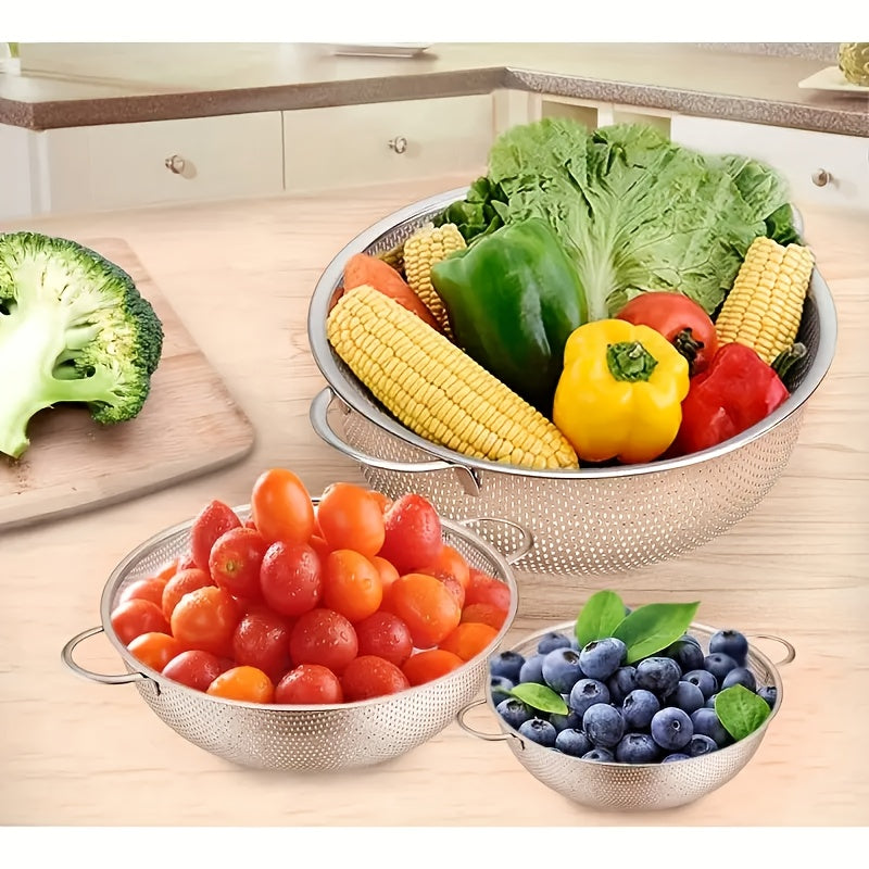 Stainless Steel Mesh Strainer Set of 3