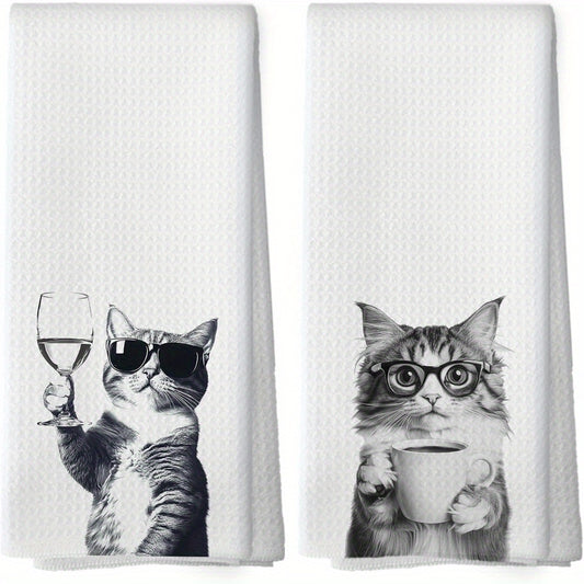 Cat Kitchen Towels Set of Two