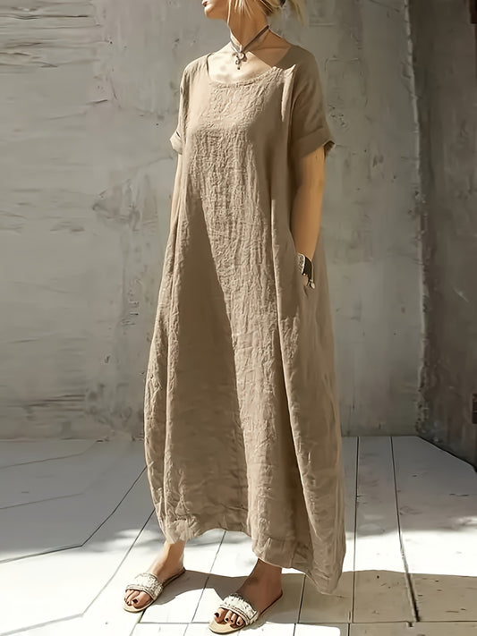 Beige Lightweight Midi Skirt for Casual Outings