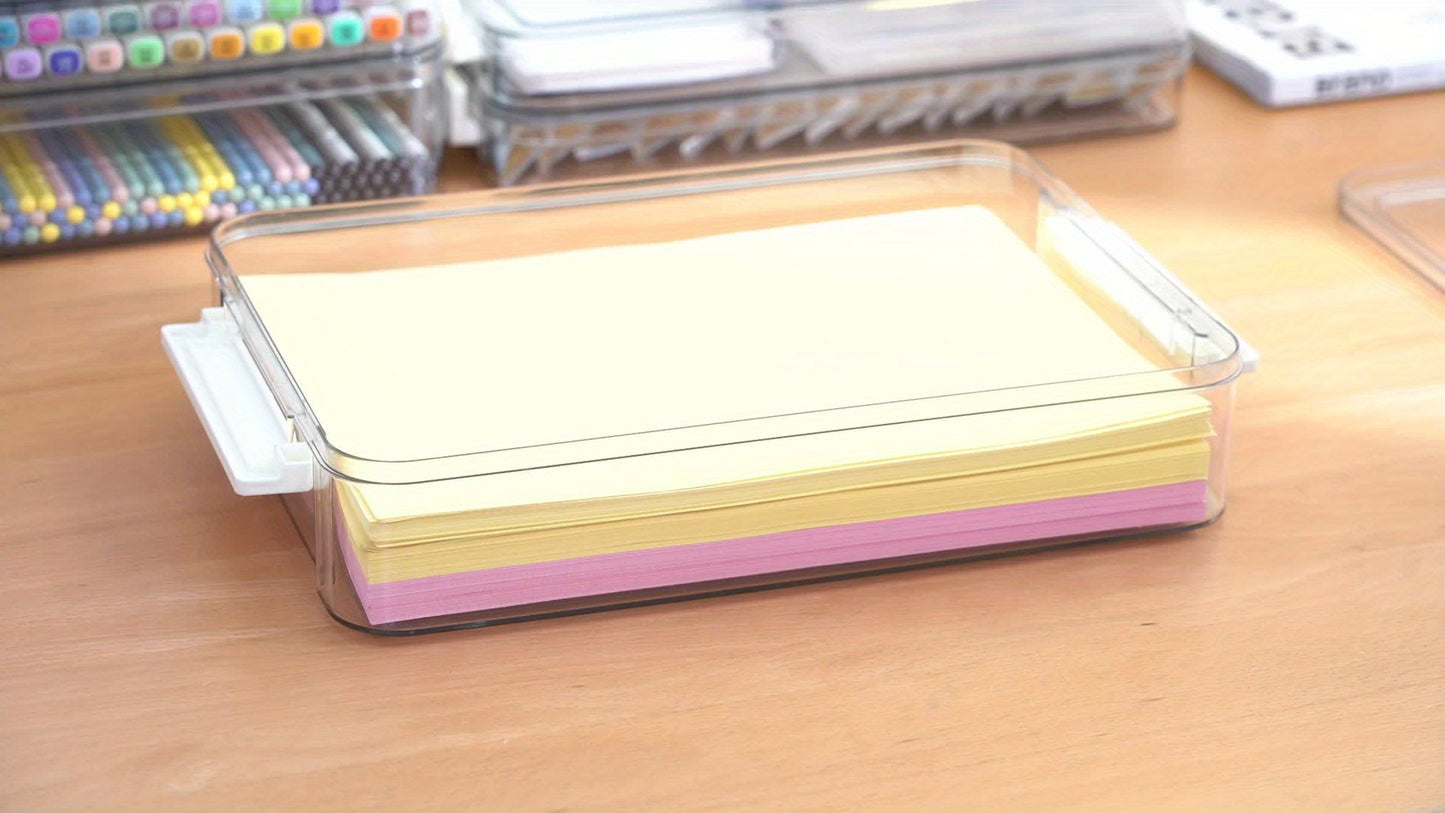 Clear Plastic Storage Boxes Set of Five