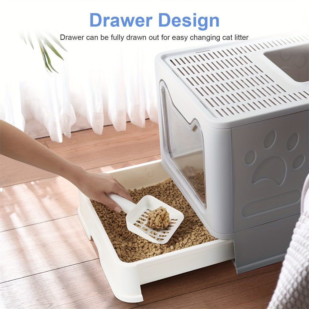 Odor-Control Cat Litter Box 22lbs Capacity