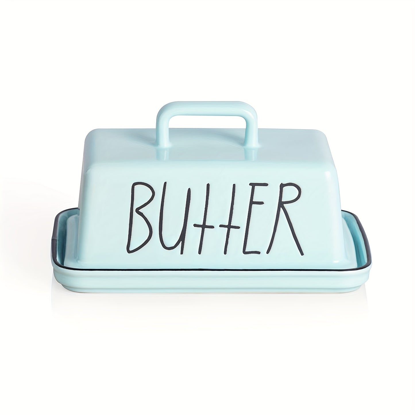 Ceramic Butter Dish With Lid and Handle