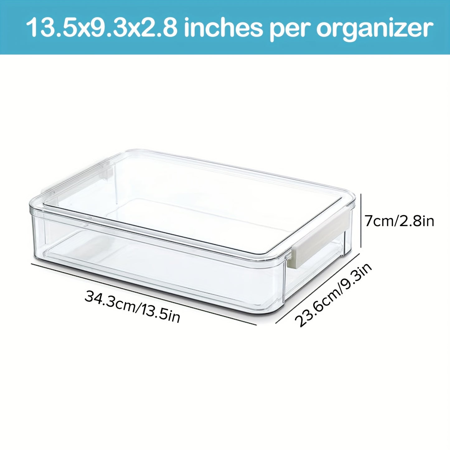 Clear Plastic Storage Boxes Set of Five