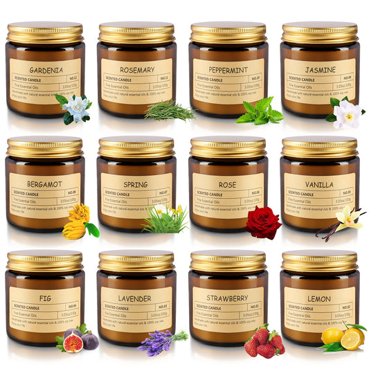 Vintage Scented Candle Set of 12