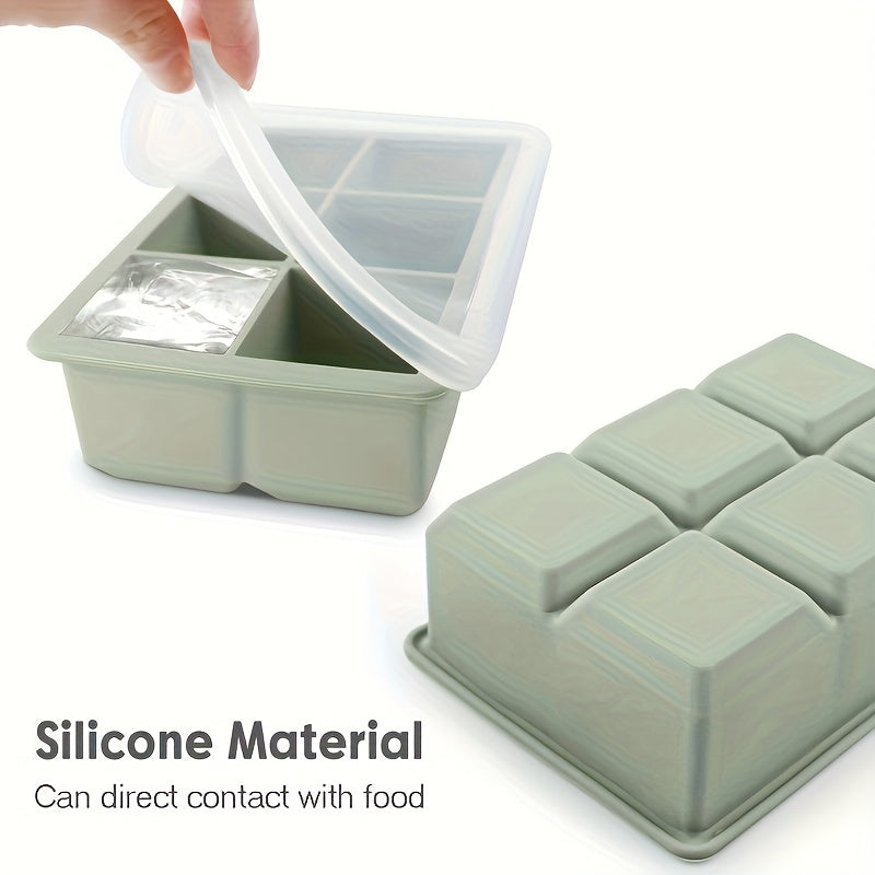 Silicone Ice Cube Tray Set With Lid