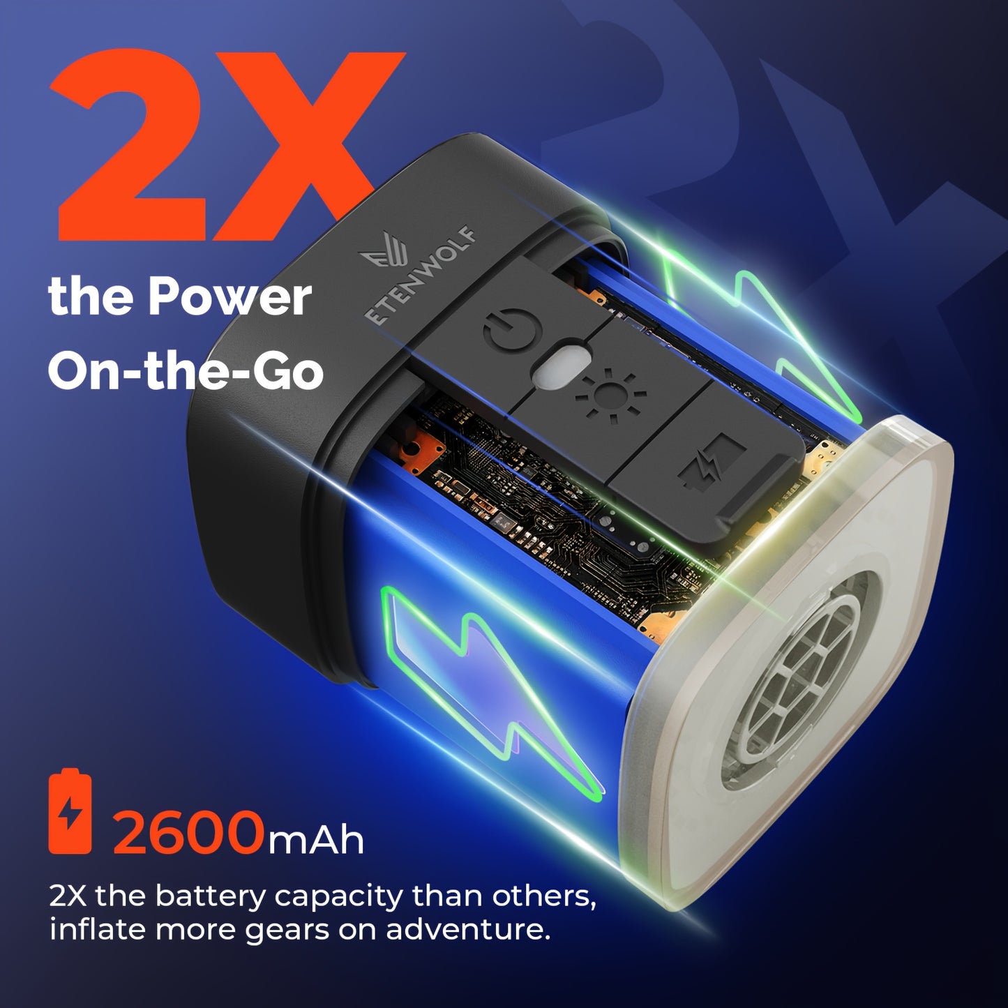 Portable Air Pump with Camping Light